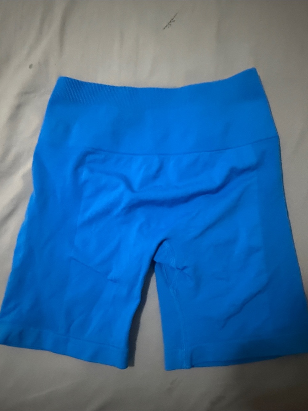 Women's High-Rise Blue Performance Bike Shorts